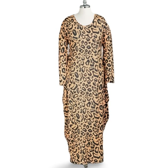 Chic Comfortable Animal Print Maxi Dress, One Size Fits Most - Picture 1 of 1